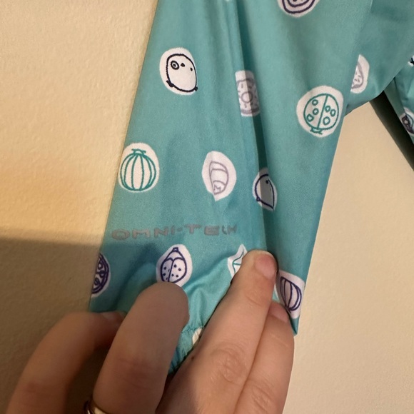 Columbia Teal Baby Windbreaker with Nature Patterns - Picture 4 of 6